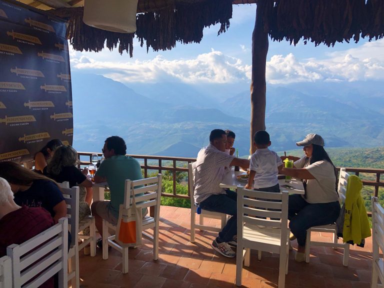 Terrace view at restaurant independencia Barichara Santander Colombia