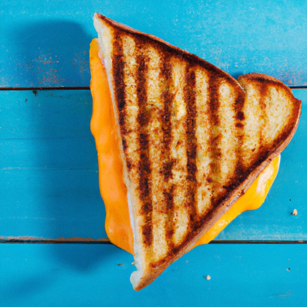 Homemade grilled cheese sandwich
