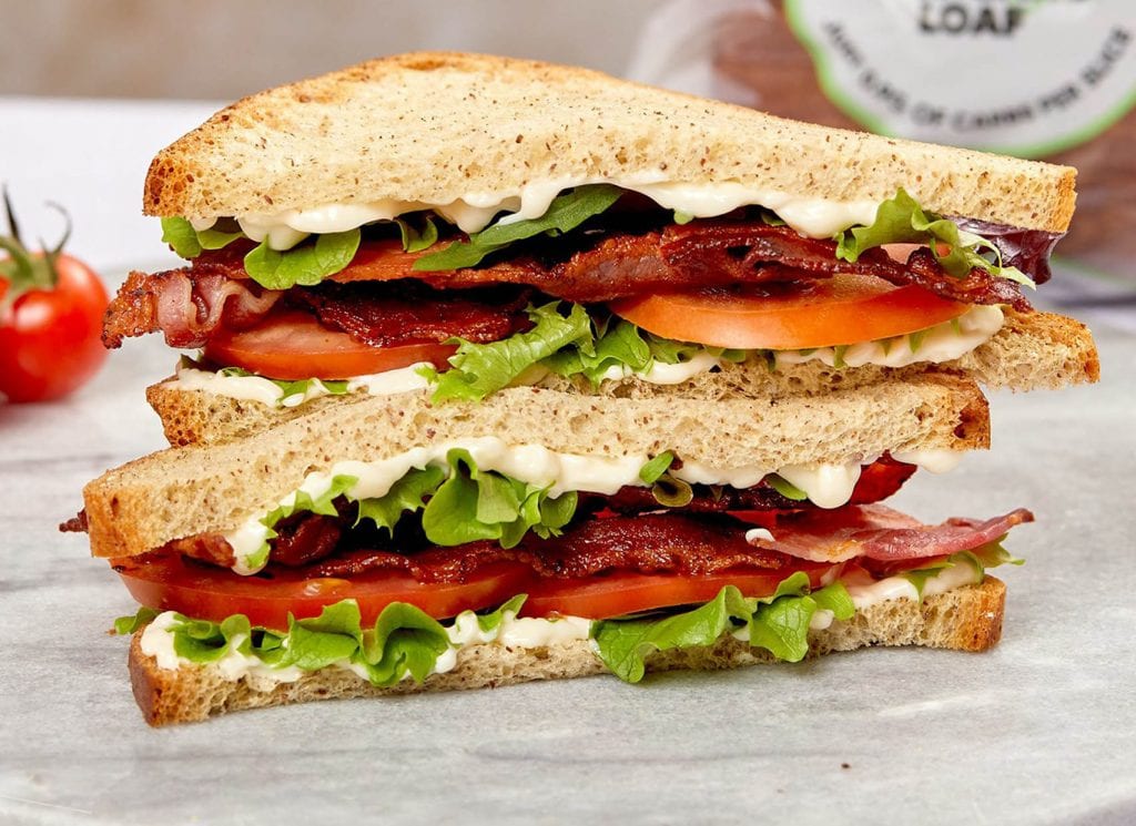 classic american bacon lettuce tomato sandwich blt